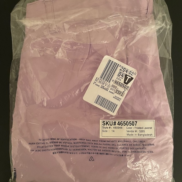 NWT Lands End Lavender Girls Mini Bermuda Short 14 - Picture 4 of 6